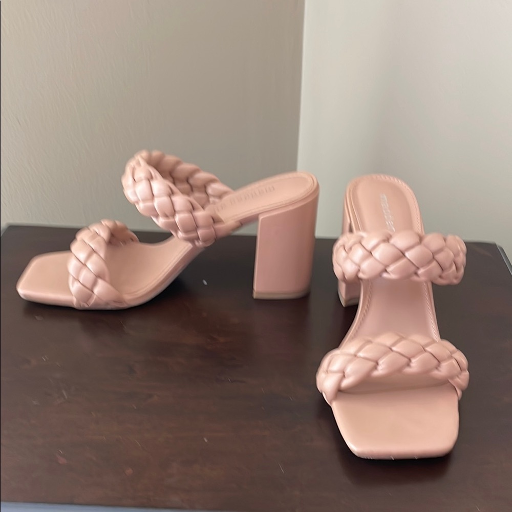 Madden girl nude Braided Strap Sandals